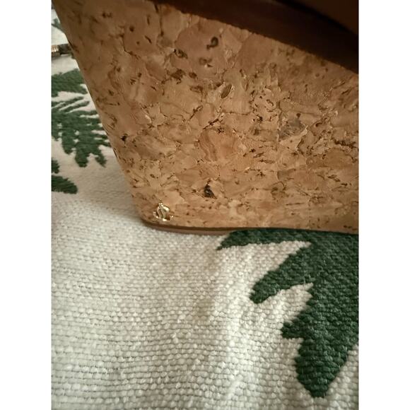 Jimmy Choo Brown Leather Athenia Wedge Sandals  37.5 - Picture 6 of 8